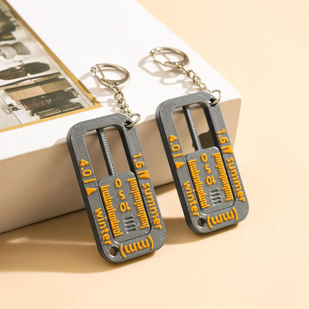 Tire Tread Depth Gauge Keychain