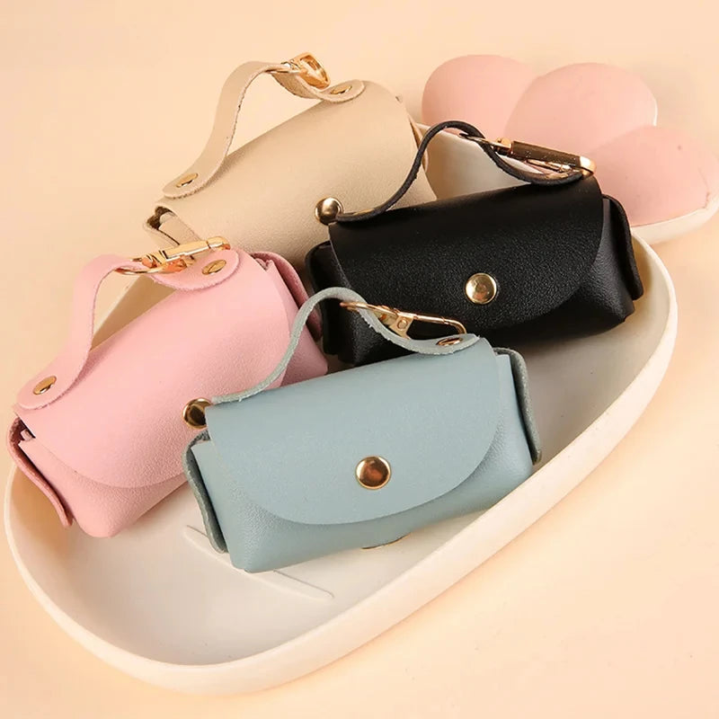 Portable Leather Dog Poop Bag Holder