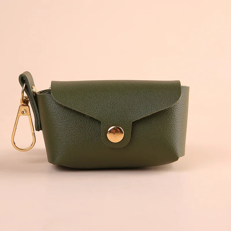 Portable Leather Dog Poop Bag Holder