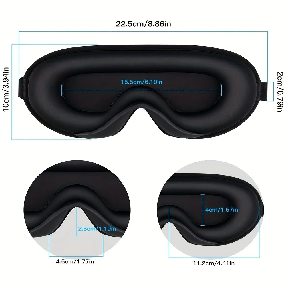 3D Sleep Mask with Noise Ear Plugs