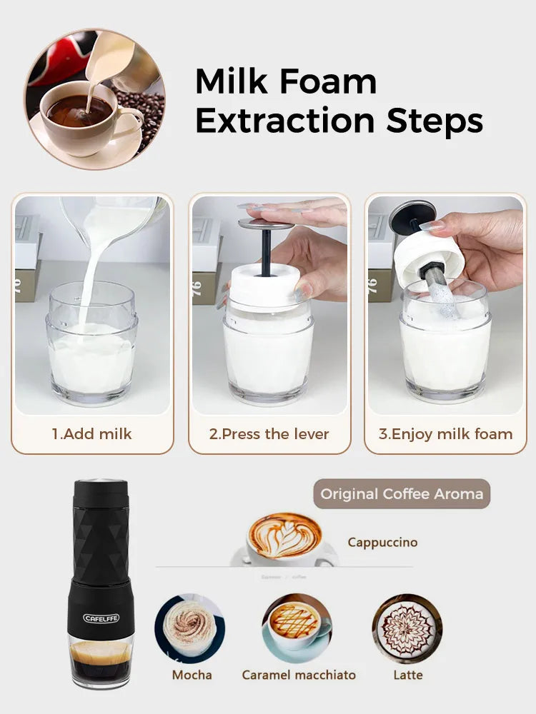 3-in-1 Portable Manual Espresso Coffee Maker