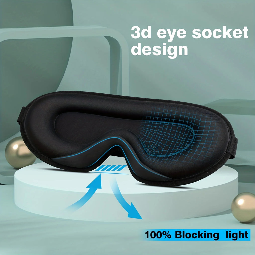 3D Sleep Mask with Noise Ear Plugs