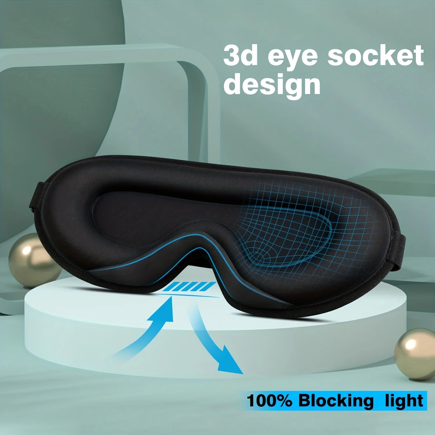 3D Sleep Mask with Noise Ear Plugs