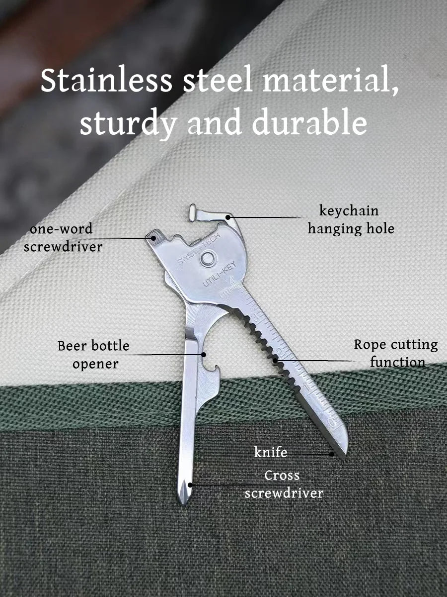 Multi-Function Folding Tool Keychain