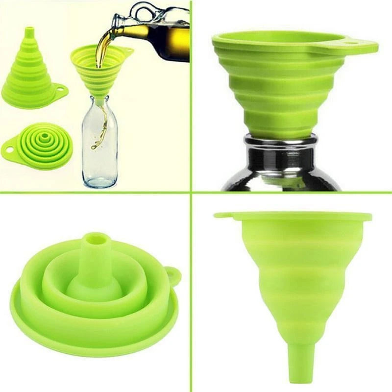 Mini Silicone Gel Foldable Collapsible Funnel