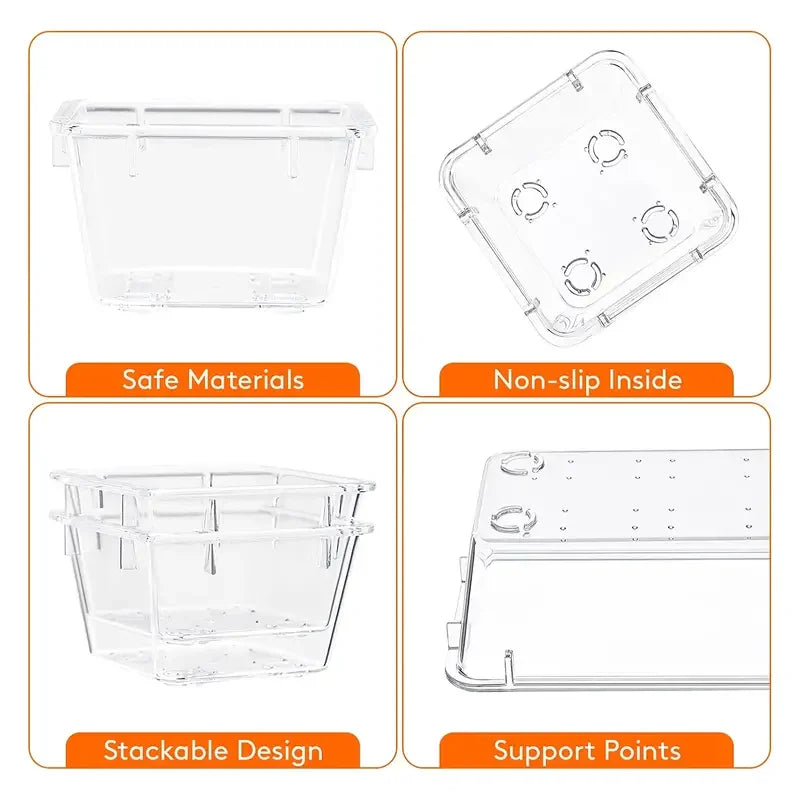 Clear Plastic Drawer Organizer Set