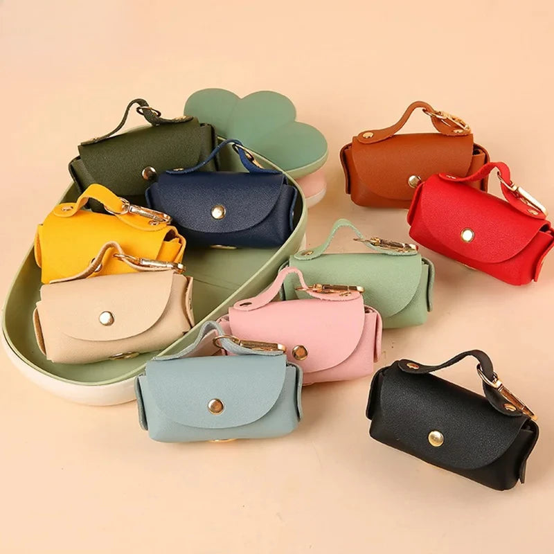 Portable Leather Dog Poop Bag Holder