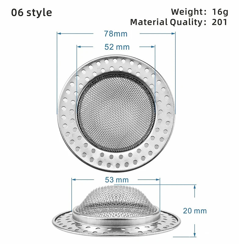 Kitchen Sink Stainless Steel Mesh Strainer