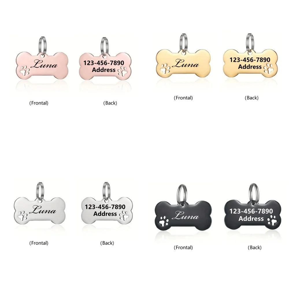 Customized Personalized Pet ID Tag Keychain