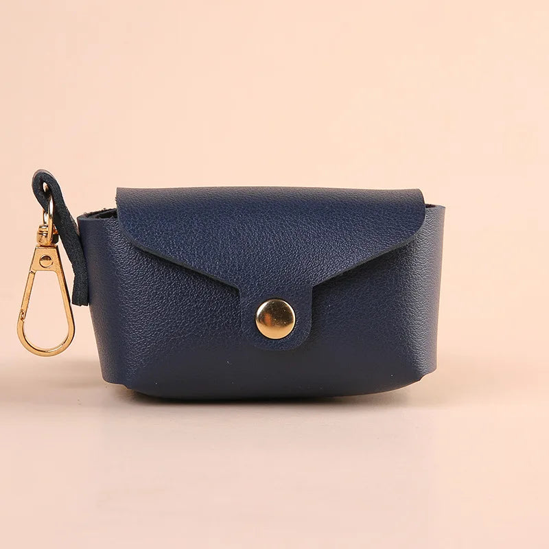 Portable Leather Dog Poop Bag Holder