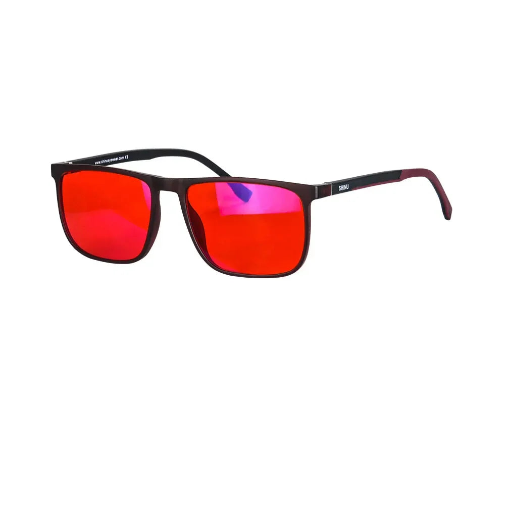 Red Lens Rectangle Frame