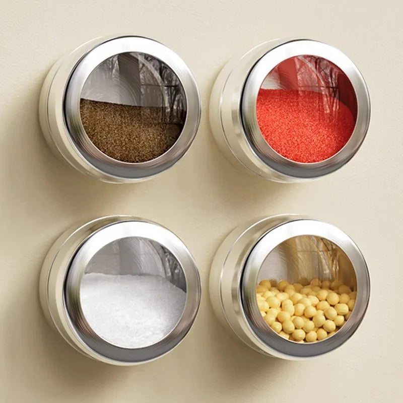 Stainless Steel Magnetic Spice Jars