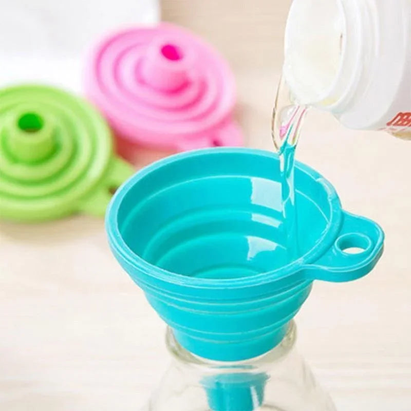 Mini Silicone Gel Foldable Collapsible Funnel