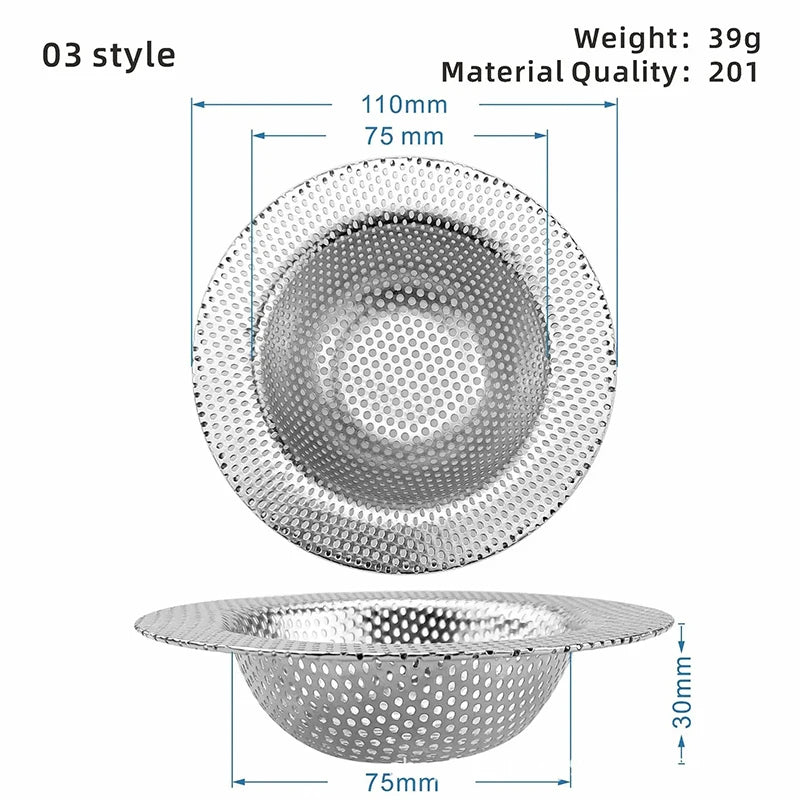 Kitchen Sink Stainless Steel Mesh Strainer