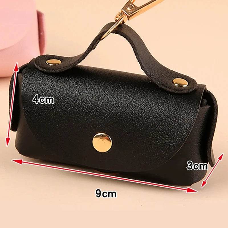 Portable Leather Dog Poop Bag Holder