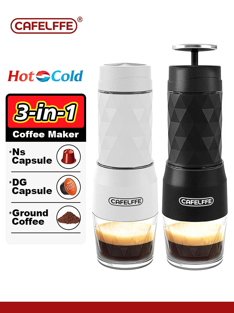 3-in-1 Portable Manual Espresso Coffee Maker