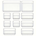 Clear Plastic Drawer Organizer Set