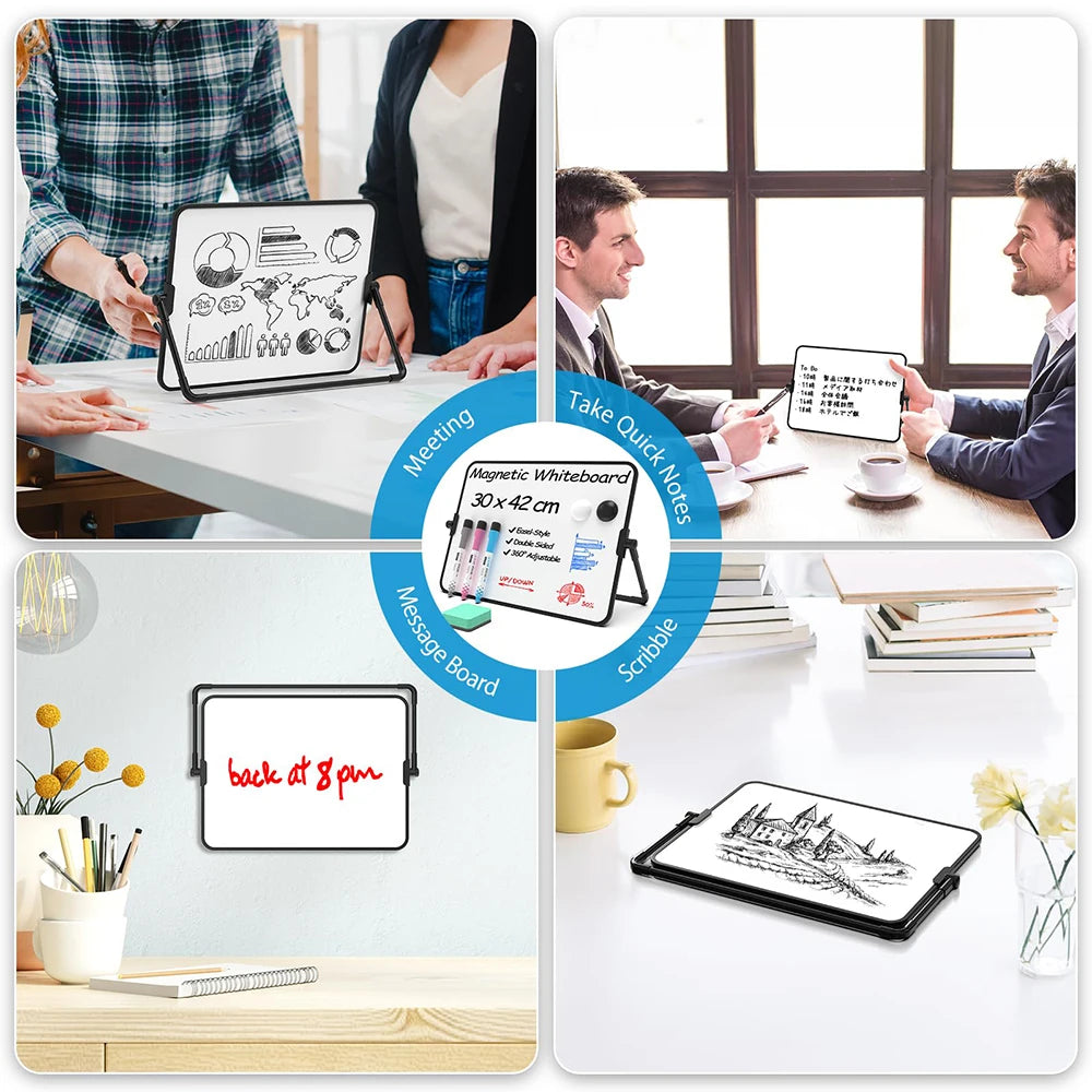 Dry Erase White Board with Stand