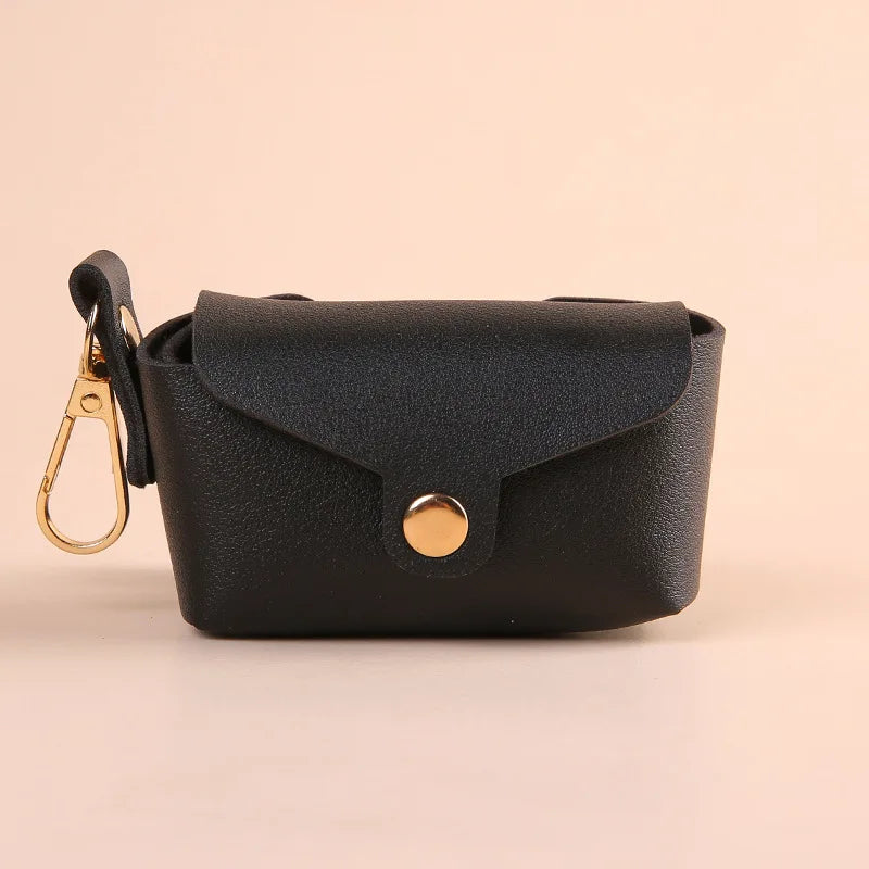 Portable Leather Dog Poop Bag Holder